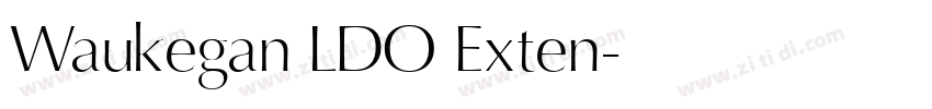 Waukegan LDO Exten字体转换